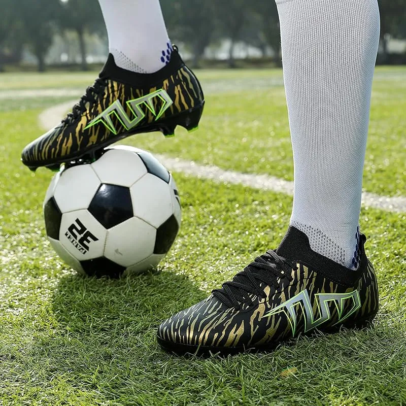 Men's Low Top AG/FG Football Sports Soccer Cleats Professional Training Shoes Non-Slip Wear Resistant Football Shoes Outdoor Indoor Futsal TF Turf Cleats