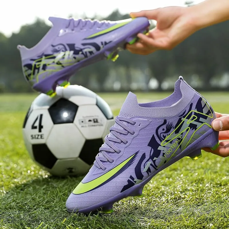 Men's Low Top AG/FG Football Sports Soccer Cleats Professional Training Shoes Non-Slip Wear Resistant Football Shoes Outdoor Indoor Futsal TF Turf Cleats