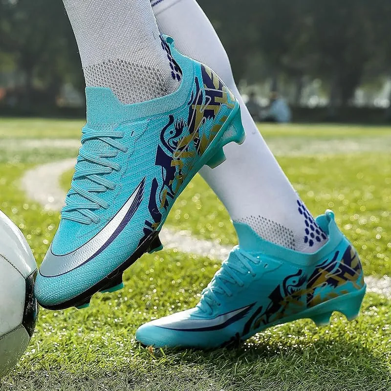 Men's Low Top AG/FG Football Sports Soccer Cleats Professional Training Shoes Non-Slip Wear Resistant Football Shoes Outdoor Indoor Futsal TF Turf Cleats