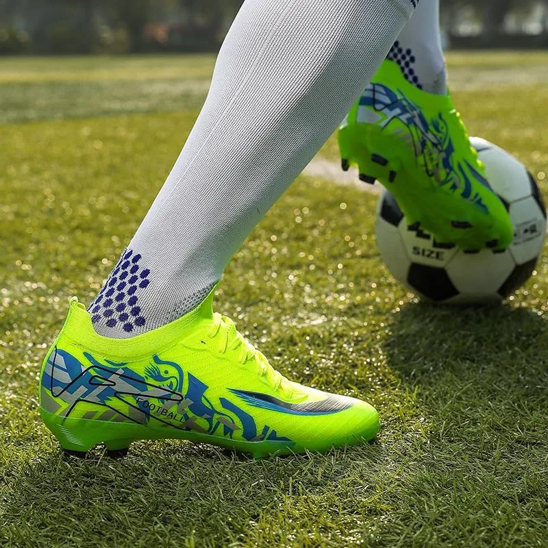 Men's Low Top AG/FG Football Sports Soccer Cleats Professional Training Shoes Non-Slip Wear Resistant Football Shoes Outdoor Indoor Futsal TF Turf Cleats