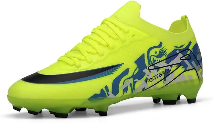 Men's Low Top AG/FG Football Sports Soccer Cleats Professional Training Shoes Non-Slip Wear Resistant Football Shoes Outdoor Indoor Futsal TF Turf Cleats