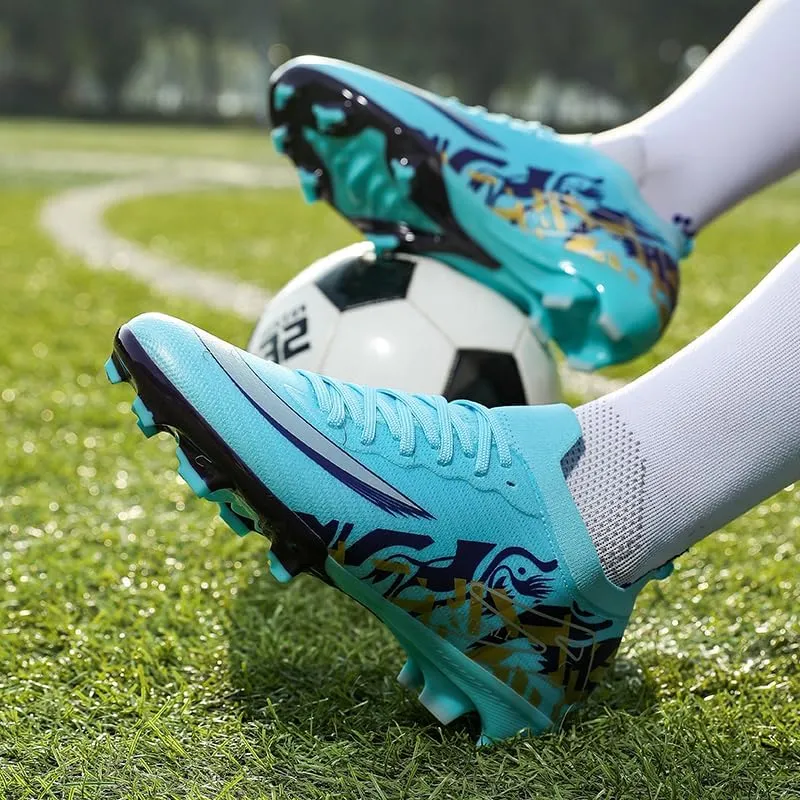 Men's Low Top AG/FG Football Sports Soccer Cleats Professional Training Shoes Non-Slip Wear Resistant Football Shoes Outdoor Indoor Futsal TF Turf Cleats