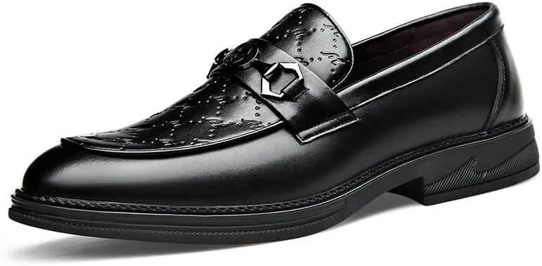 Mens Oxford Men's Slip-On Pointed Toe Dress Shoes Casual Driving Loafers Shoes Patent Leather Loafers Shoes Non-Slip Penny Formal Tuxedo Shoes Business Party Leather Shoes Dress Shoes(10)