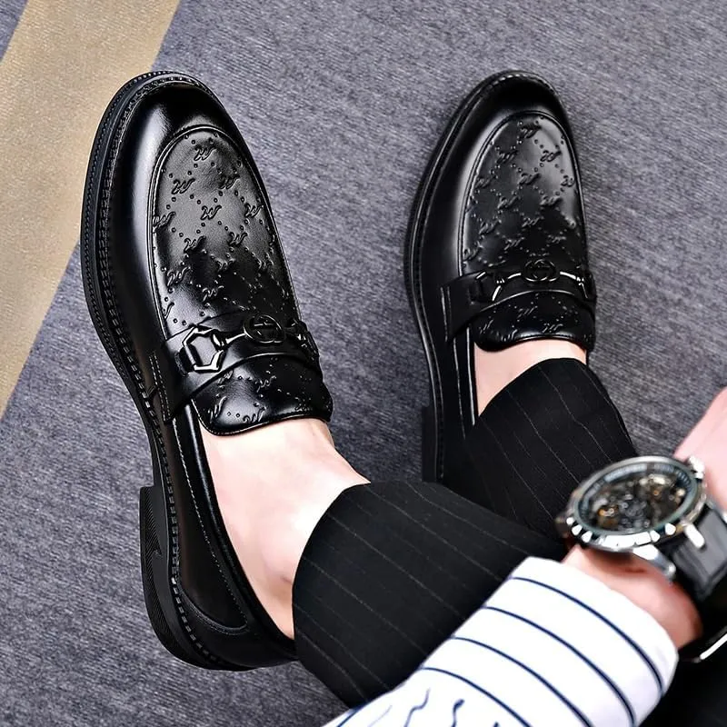 Mens Oxford Men's Slip-On Pointed Toe Dress Shoes Casual Driving Loafers Shoes Patent Leather Loafers Shoes Non-Slip Penny Formal Tuxedo Shoes Business Party Leather Shoes Dress Shoes(10)