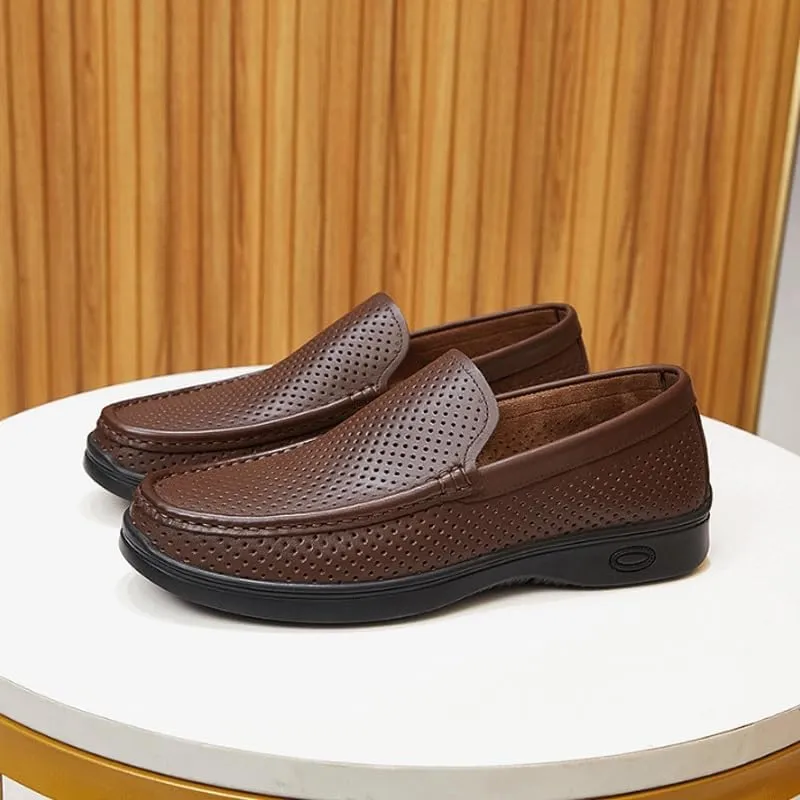 Mens Oxfords Lightweight Casual Walking Shoes Mesh Slip On Fashion Walking Dress Sneakers Work Breathable Soft Sole