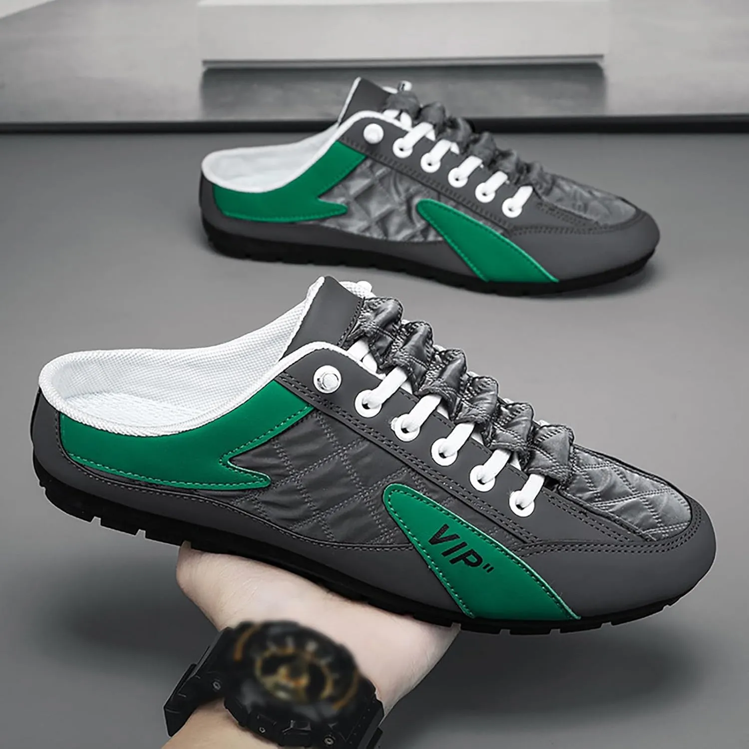 Men's Slip on Shoes Lightweight Mules Anti Slip Sneakers Comfortable Workout Shoes for Work Driving Other Occasions