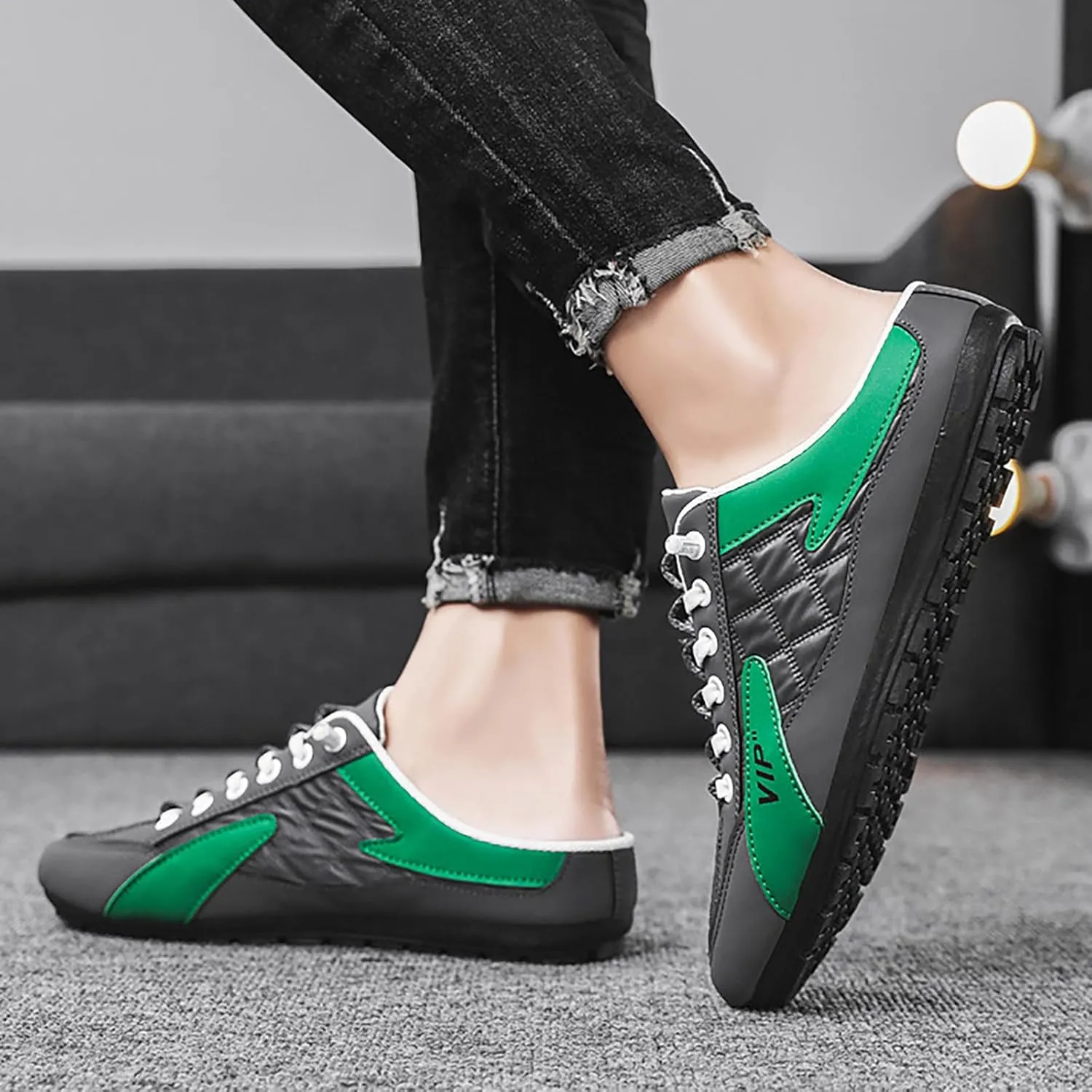 Men's Slip on Shoes Lightweight Mules Anti Slip Sneakers Comfortable Workout Shoes for Work Driving Other Occasions