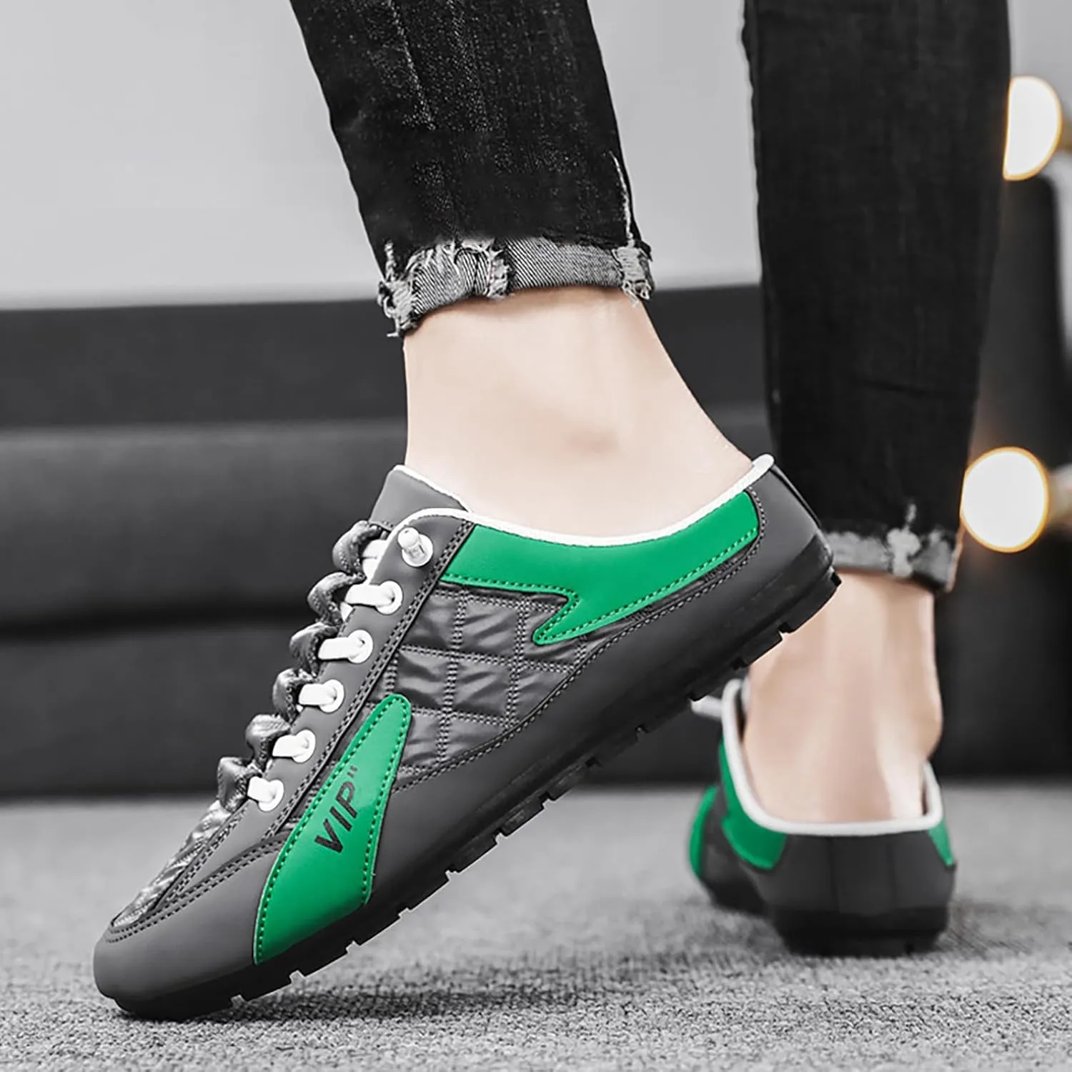 Men's Slip on Shoes Lightweight Mules Anti Slip Sneakers Comfortable Workout Shoes for Work Driving Other Occasions