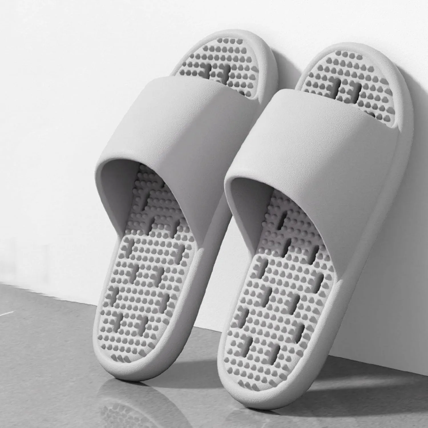 Mens Slippers Slides for Women Bathroom Slippers Men Shower Shoes Women Quick Drying Spa Gym