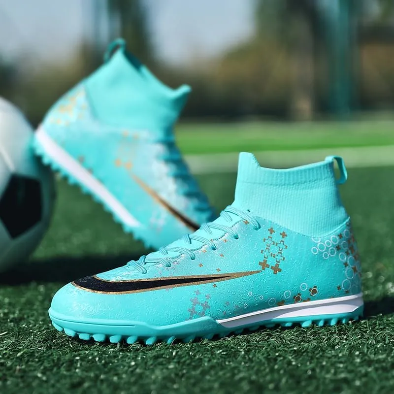 Men's Soccer Cleats Indoor Turf Lightweight Performance Training Soccer Shoes Soft Ground Athletic Football Boots Outdoor