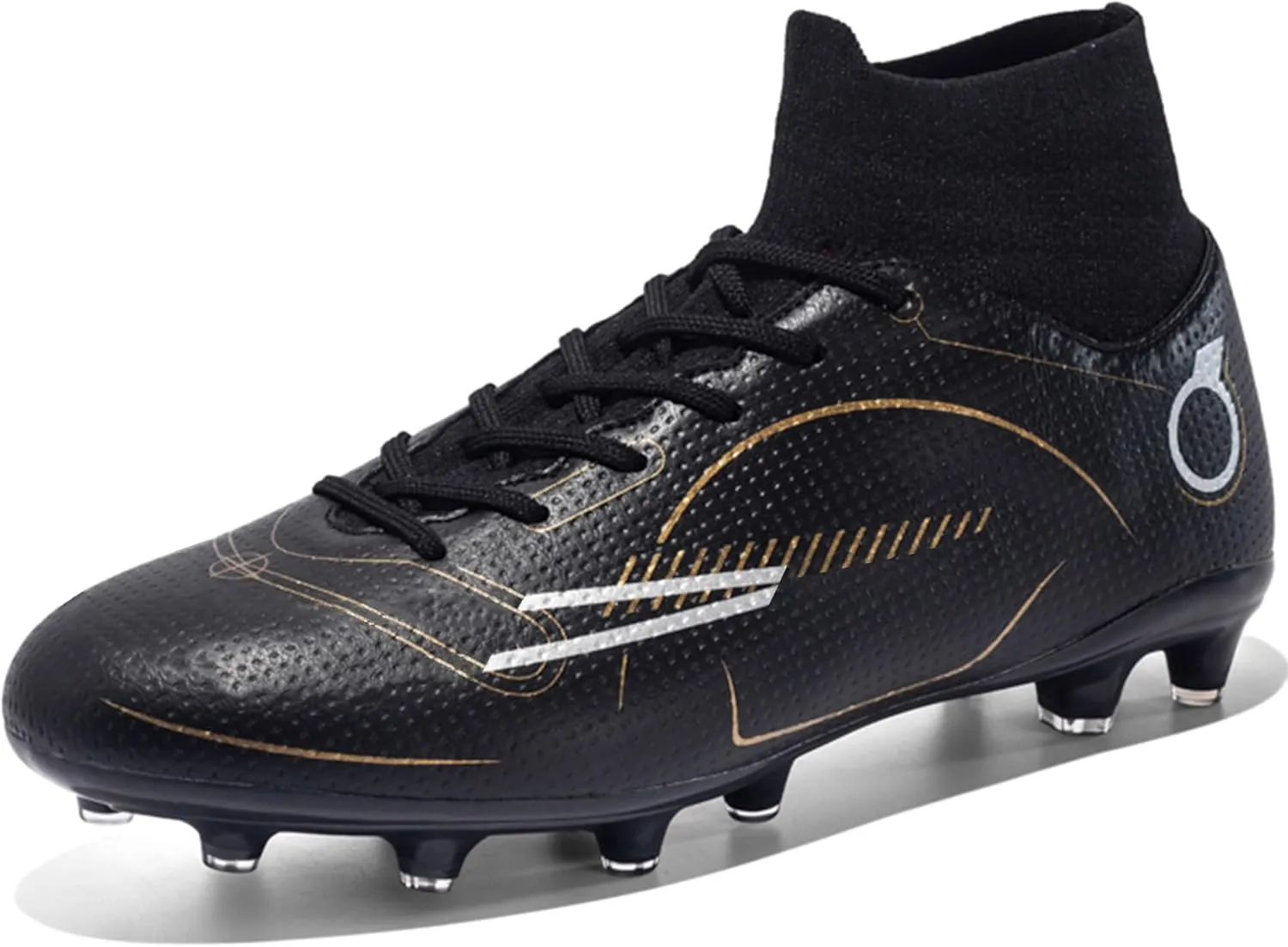 Men's Soccer Shoes Football Cleats High-Tops Lace-Up Non-Slip Spikes AG/FG