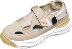 Men's Sport Sandals Non Slip Close Toe with Adjustable Strap for Summer Walking Men's Hiking Sandals with Arch Support