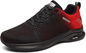 Men's Sports Running Shoes Fashion Sneakers Non-Slip Breathable Road Jogging Shoes Indoor Outdoor Fitness Running Trainers Outdoor Mesh Sports Tennis Shoes