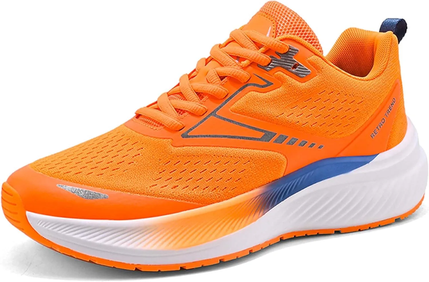 Men's Sports Running Shoes Fashion Sneakers Summer Breathable Mesh Walking Road Jogging Shoes Ladies Lace Up Lightweight Casual Walking Sneakers