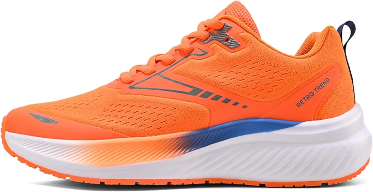 Men's Sports Running Shoes Fashion Sneakers Summer Breathable Mesh Walking Road Jogging Shoes Ladies Lace Up Lightweight Casual Walking Sneakers