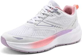 Men's Sports Running Shoes Fashion Sneakers Summer Breathable Mesh Walking Road Jogging Shoes Ladies Lace Up Lightweight Casual Walking Sneakers
