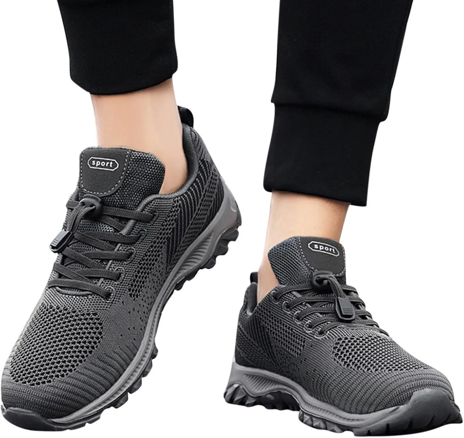 Mens Tennis Shoes Non Slip Shoes Lightweight Breathable Slip on Running Fashion Men's Casual Sneakers Mesh Breathable Walking on for Men White Sneakers