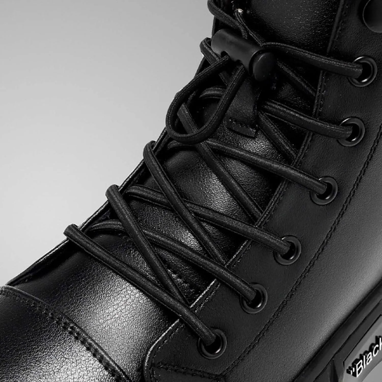 Men's Trendy Solid Color Ankle Boots Thick Sole Heightening Thigh High Boots Lace Up Non Slip Mens Winter Slip on Boots