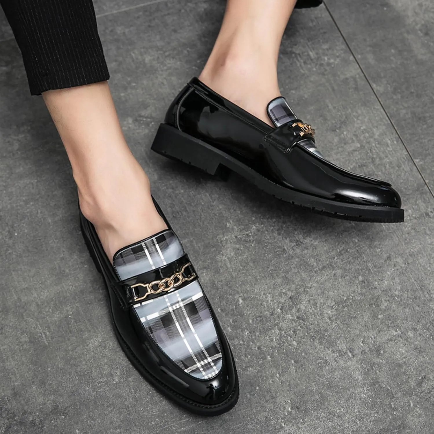 Men's Vintage Classic Leather Oxford Fashion Comfortable Dress Shoes Business Dress Shoes Derby Winged Tip Casual Walking Shoes