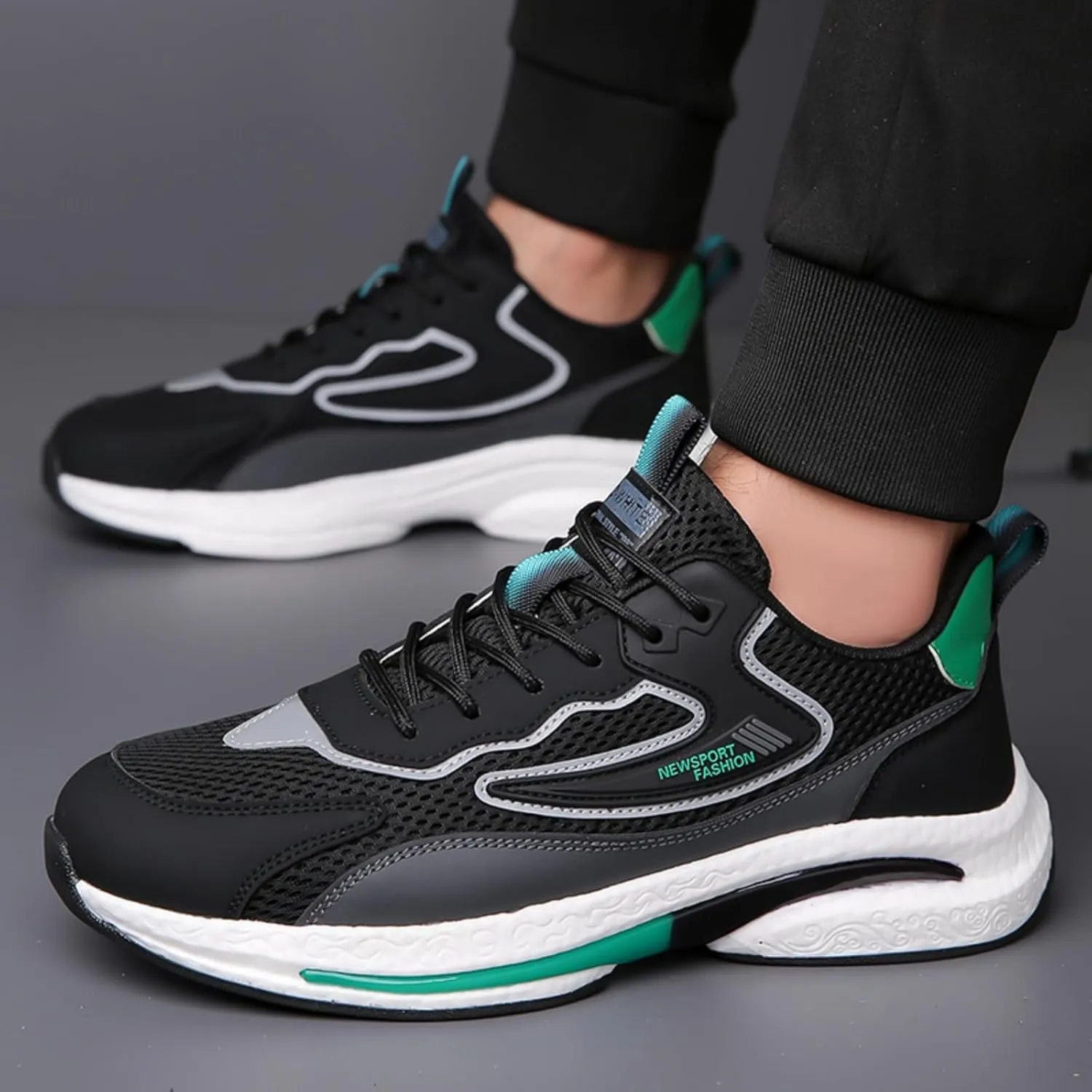 Men's Walking Shoes, Non - Slip Running, Lightweight Workout Shoes, Breathable Mesh Fashion Casual Sneakers