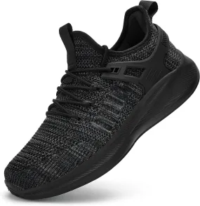 Mens Wide Running Shoes Walking Tennis Shoes Cushioning Wide Sneakers Slip On Sports Work Gym Outdoor Running Sneakers Comfort Lightweight