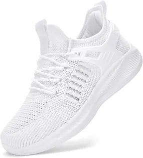 Mens Wide Running Shoes Walking Tennis Shoes Cushioning Wide Sneakers Slip On Sports Work Gym Outdoor Running Sneakers Comfort Lightweight