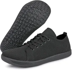 Mens Womens Minimalist Zero Drop Sole Walking Shoes,Outdoor Wide Toe Box Hiking Sneakers,Non-Slip Breathable Lace Up Athletic Shoes,Summer Casual Arch Support Sneaker for Running Jogging