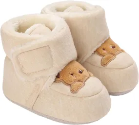 Newborn Booties Infant Baby Boys Girls Cozy Fleece Ankle Boots Soft Bottom Newborn Warm Winter Fuzzy Socks Shoes