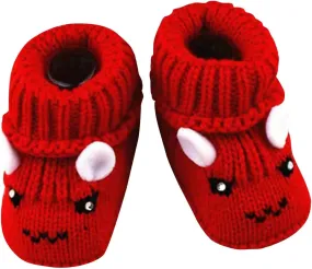 Newborn Knit Booties Soft Baby Boots for Infant Boys Girls No-Slip Soft First Walking Shoes Home Indoor Sock Shoes