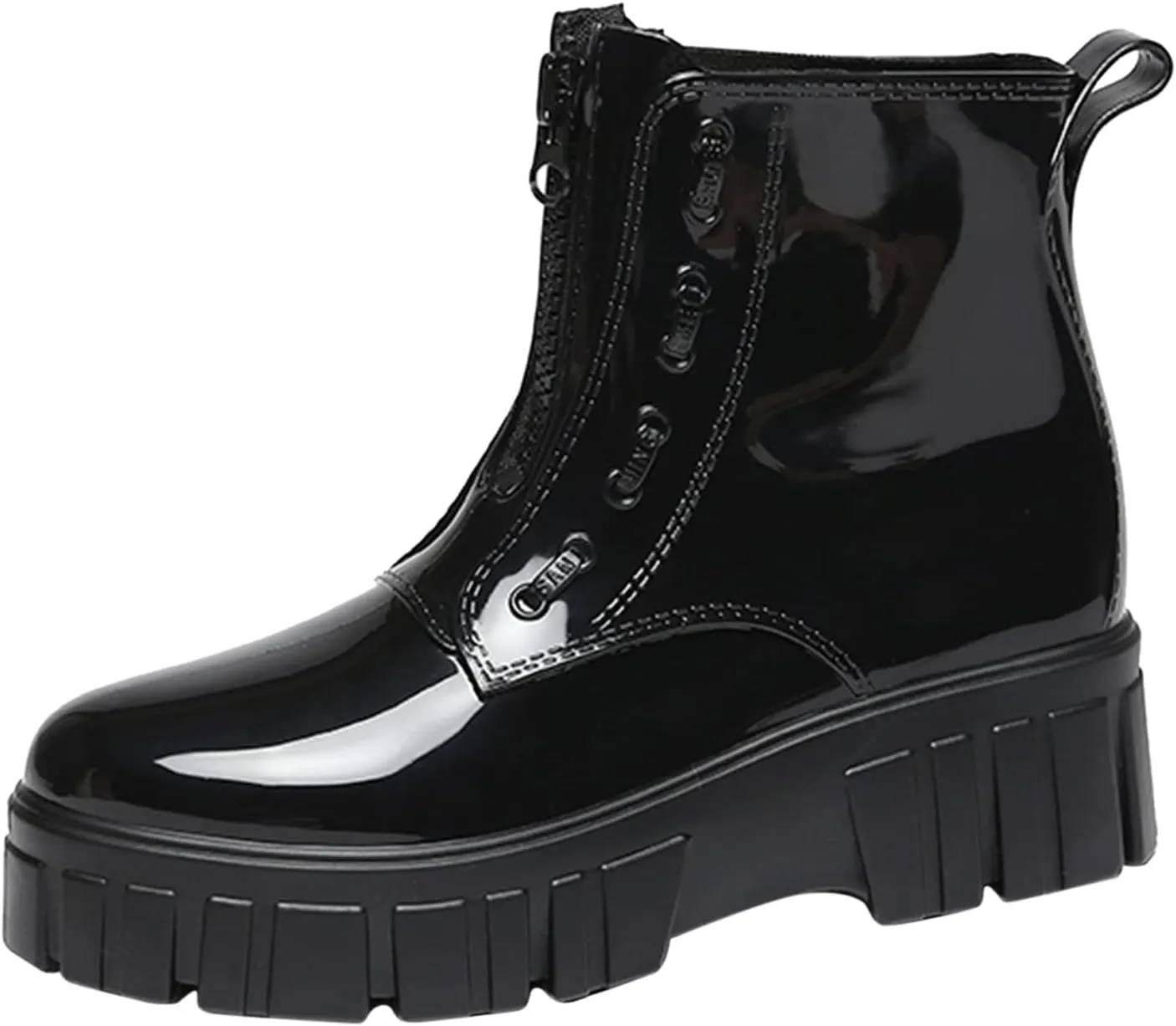NLOMOCT Rain Boots for Women Wide Slip on Ankle Boots Waterproof Booties Mid Calf Rain Boots Comfortable Garden Shoes