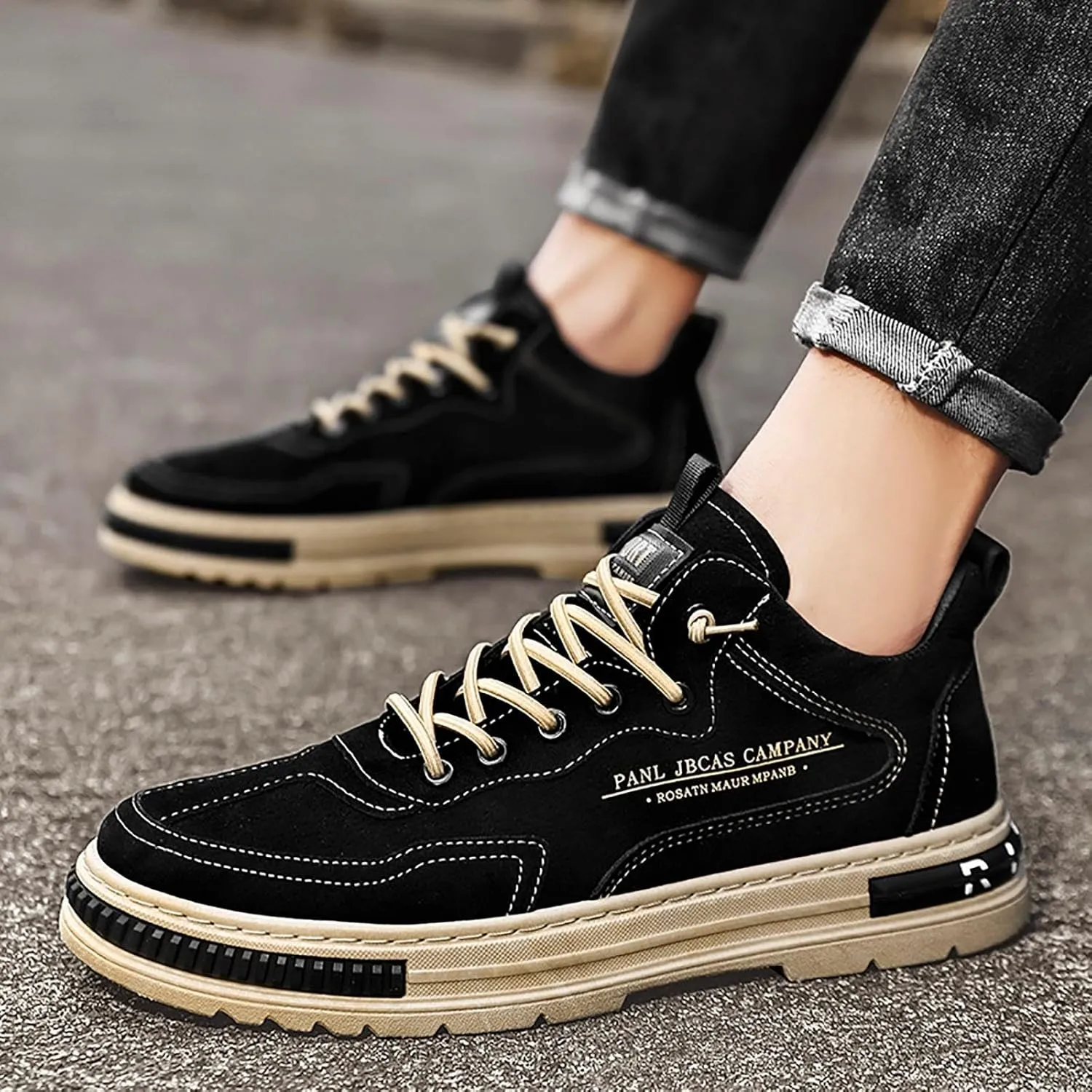Non Slip Work Shoes For Men Fashion Walking Sneakers Kitchen Chef Shoe Comfortable Leather Casual Sneaker Cases for Men No