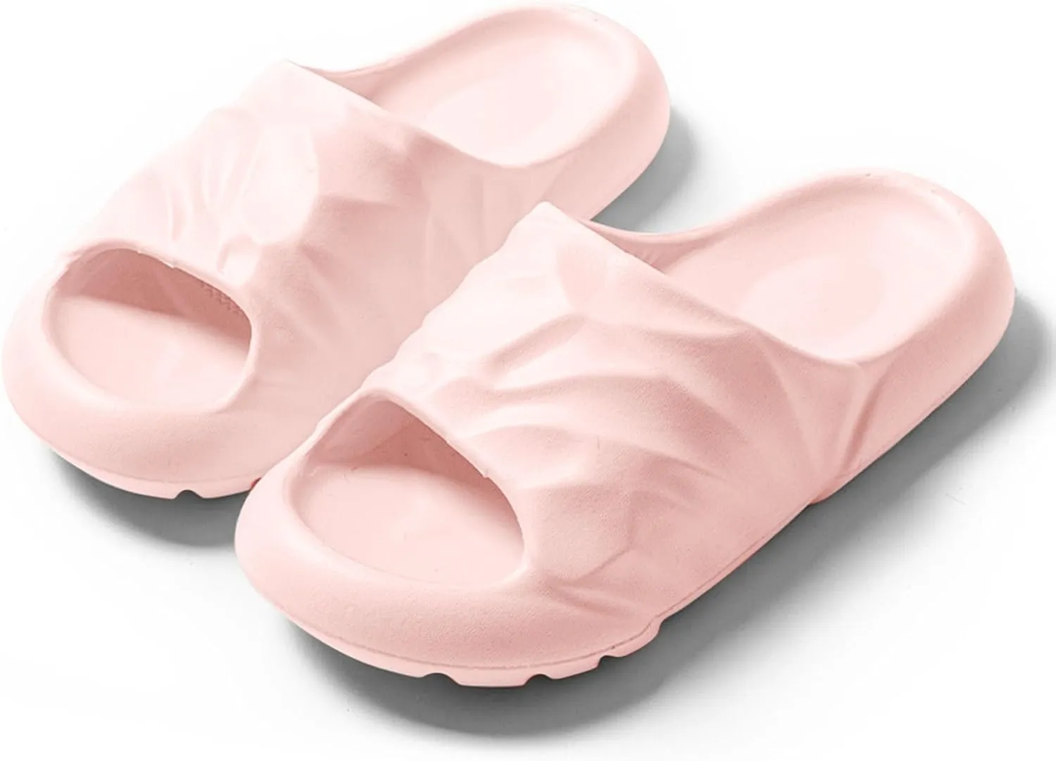 Novelty Slides for Women Chic Geometric Platforms Pillow Slides House Slippers Non Slip Shower Shoes Woman Sandals