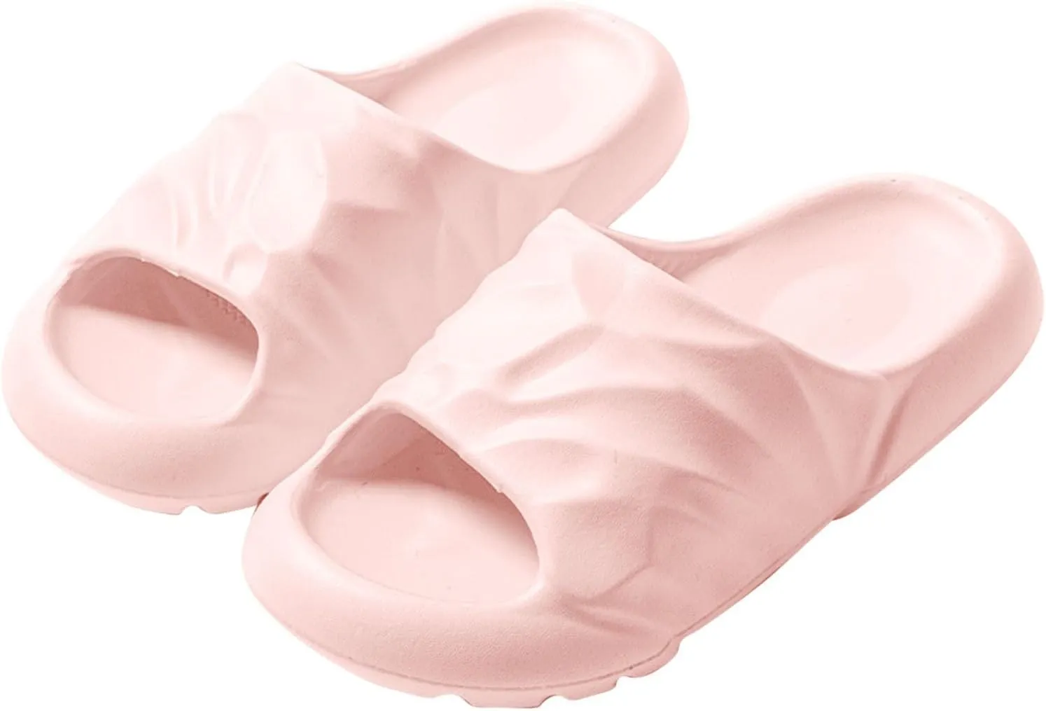 Novelty Slides for Women Chic Geometric Platforms Pillow Slides House Slippers Non Slip Shower Shoes Woman Sandals
