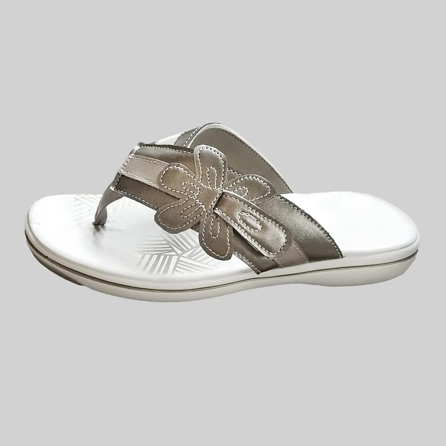 oiangi Womens Flower Flip Flop Sandals,Fashion Casual Comfort Thong Sandals Non-Slip Slippers for Beach