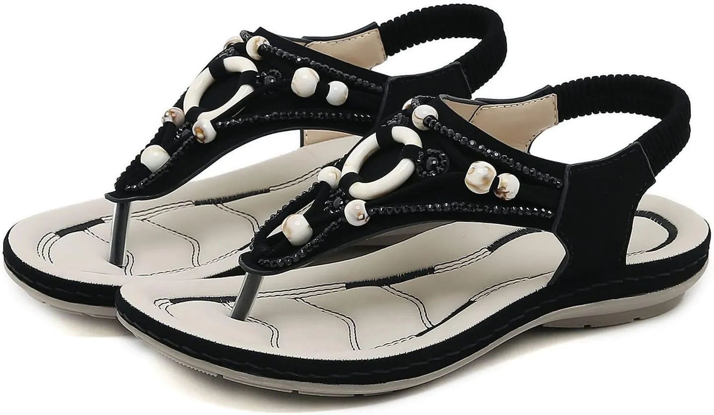 Orthopedic Sandals for Women Arch Support Wild Womens Comfortable Walking Sandals Orthopedic Flats Wide Sandals Women Comfortable Dressy Silver Womens Slip N Walking Shoes Womens Heel Sandals