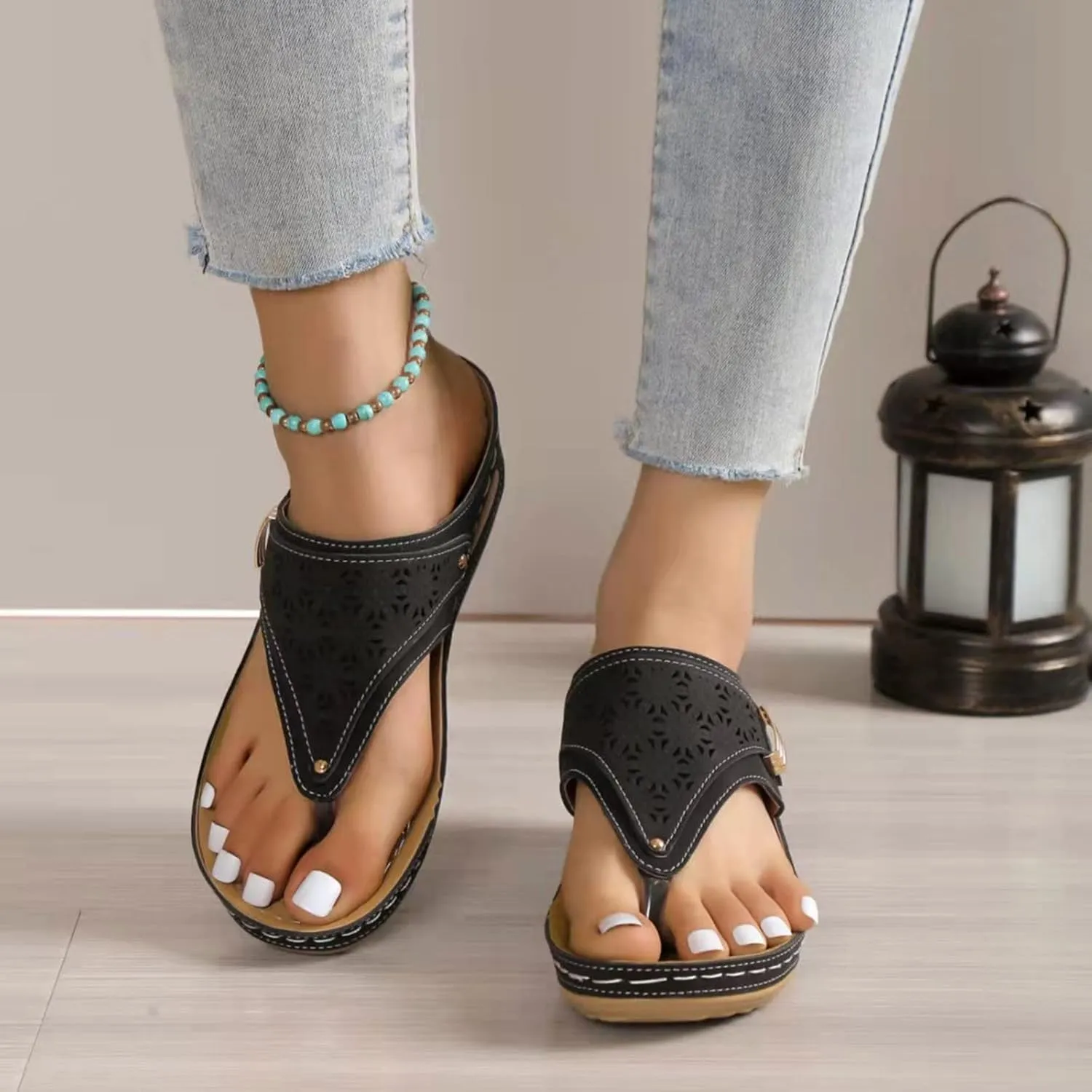 Orthopedic Sandals for Women Arch Support Wild Womens Comfortable Walking Sandals Orthopedic Flats Wide Sandals Women Comfortable Dressy Silver Womens Slip N Walking Shoes Womens Heel Sandals