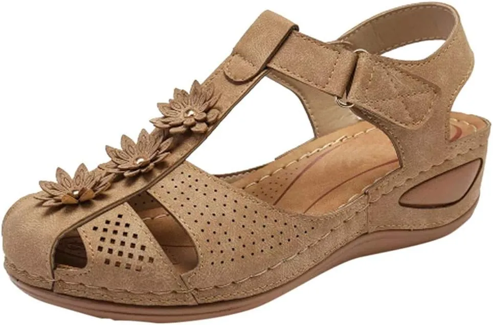 Orthopedic Slides for Women with Arch Support Summer Sandals Comfortable Walking Shoes Lightweight Adjustable Straps Beach Casual Outdoor Recovery Footwear