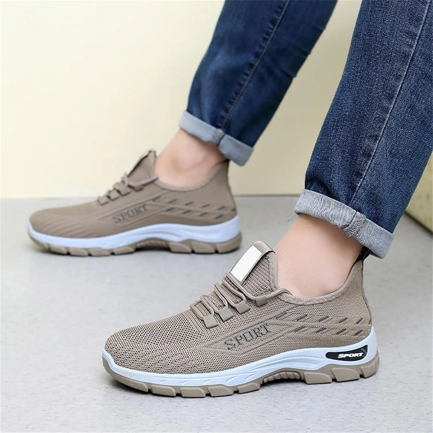 Orthopedic Sneakers for Women Men Casual Comfortable Wedge Walking Sport Sneakers Breathable Mesh Low Top Walking Shoes Fashion Soft Arch Support Slip-On Shoes