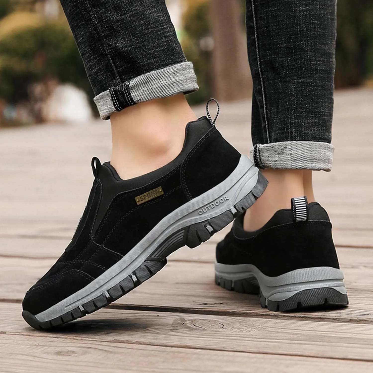 Orthopedic Walking Shoes Hiking Shoes Mens, Comfortable Waterproof Breathable Orthopedic Hiking Shoes, Outdoor Shoes for Men