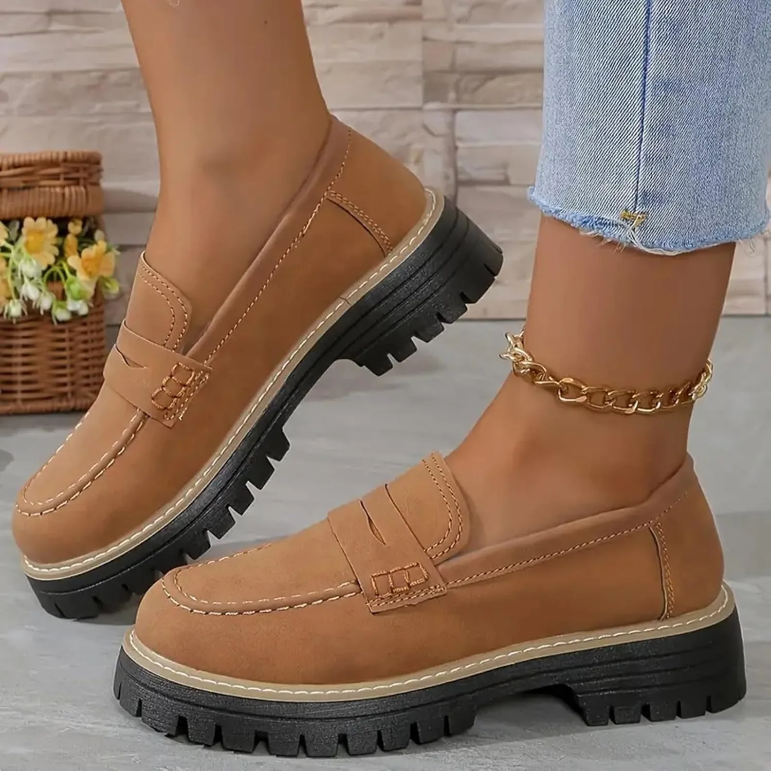 Orthoture-Orthopedic Platform Loafers Orthoture Womens Shoes Womens Loafers Comfortable Slip On Comfort Casual Fashion