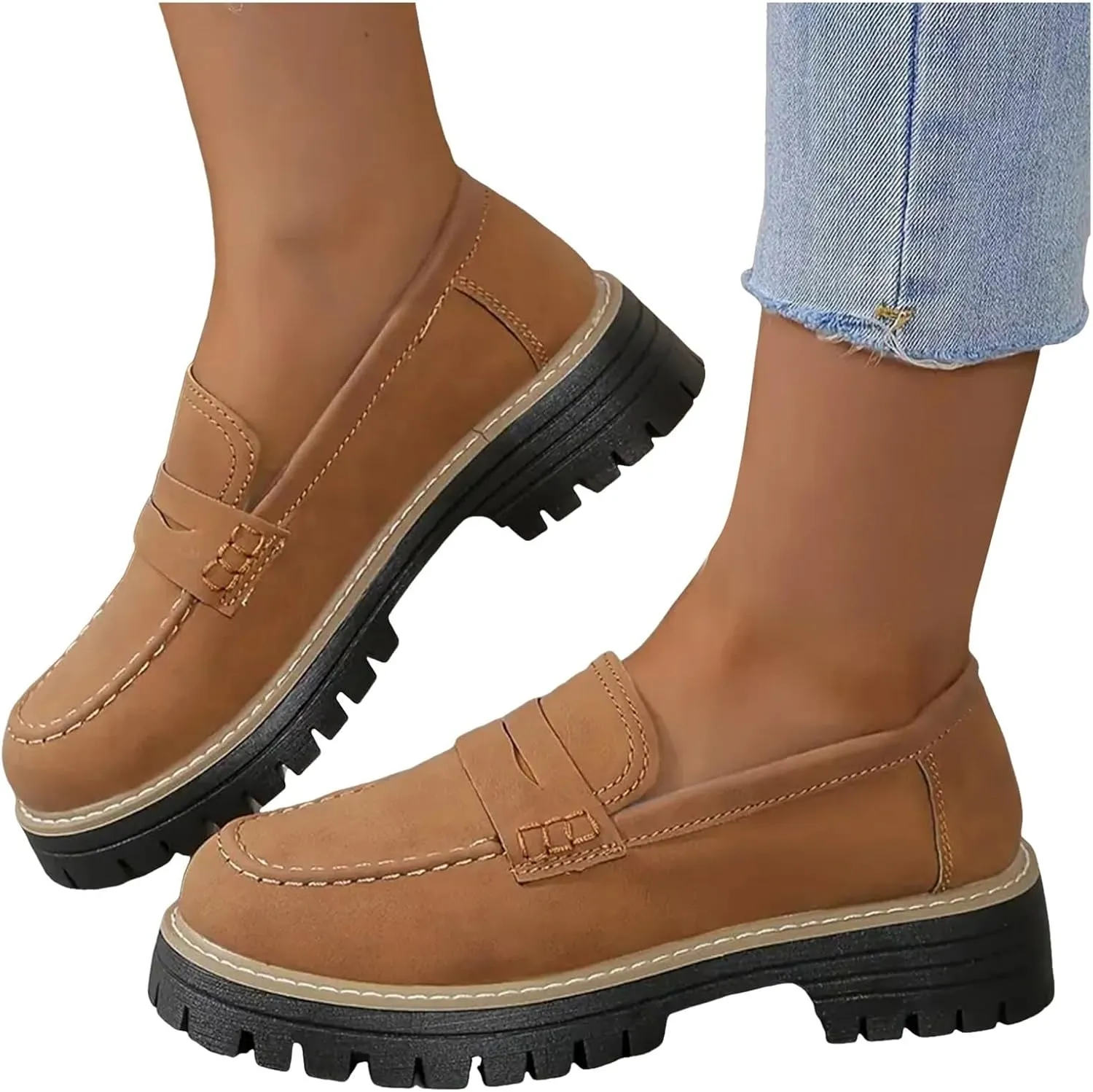 Orthoture-Orthopedic Platform Loafers Orthoture Womens Shoes Womens Loafers Comfortable Slip On Comfort Casual Fashion