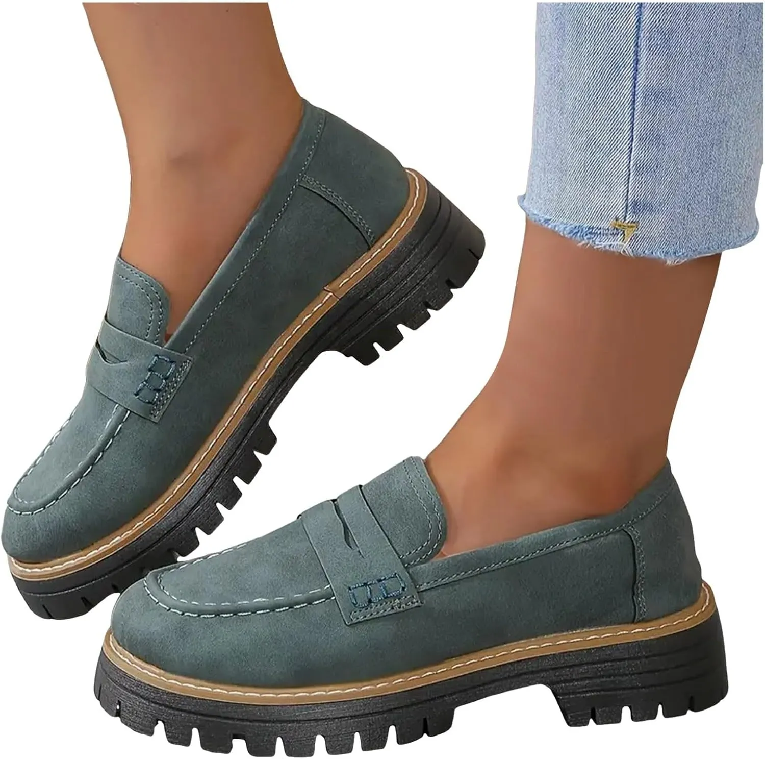 Orthoture-Orthopedic Platform Loafers Orthoture Womens Shoes Womens Loafers Comfortable Slip On Comfort Casual Fashion