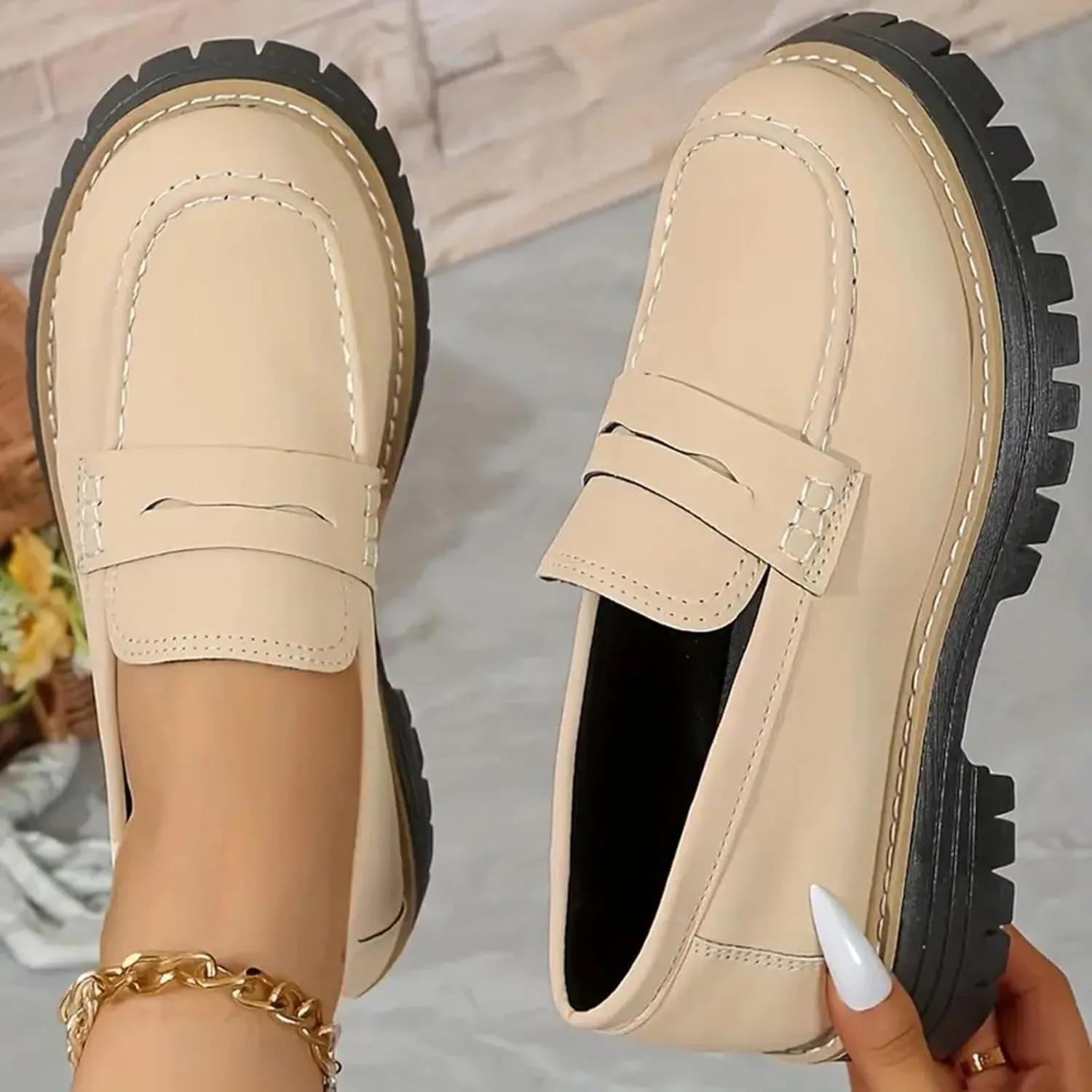 Orthoture-Orthopedic Platform Loafers Orthoture Womens Shoes Womens Loafers Comfortable Slip On Comfort Casual Fashion