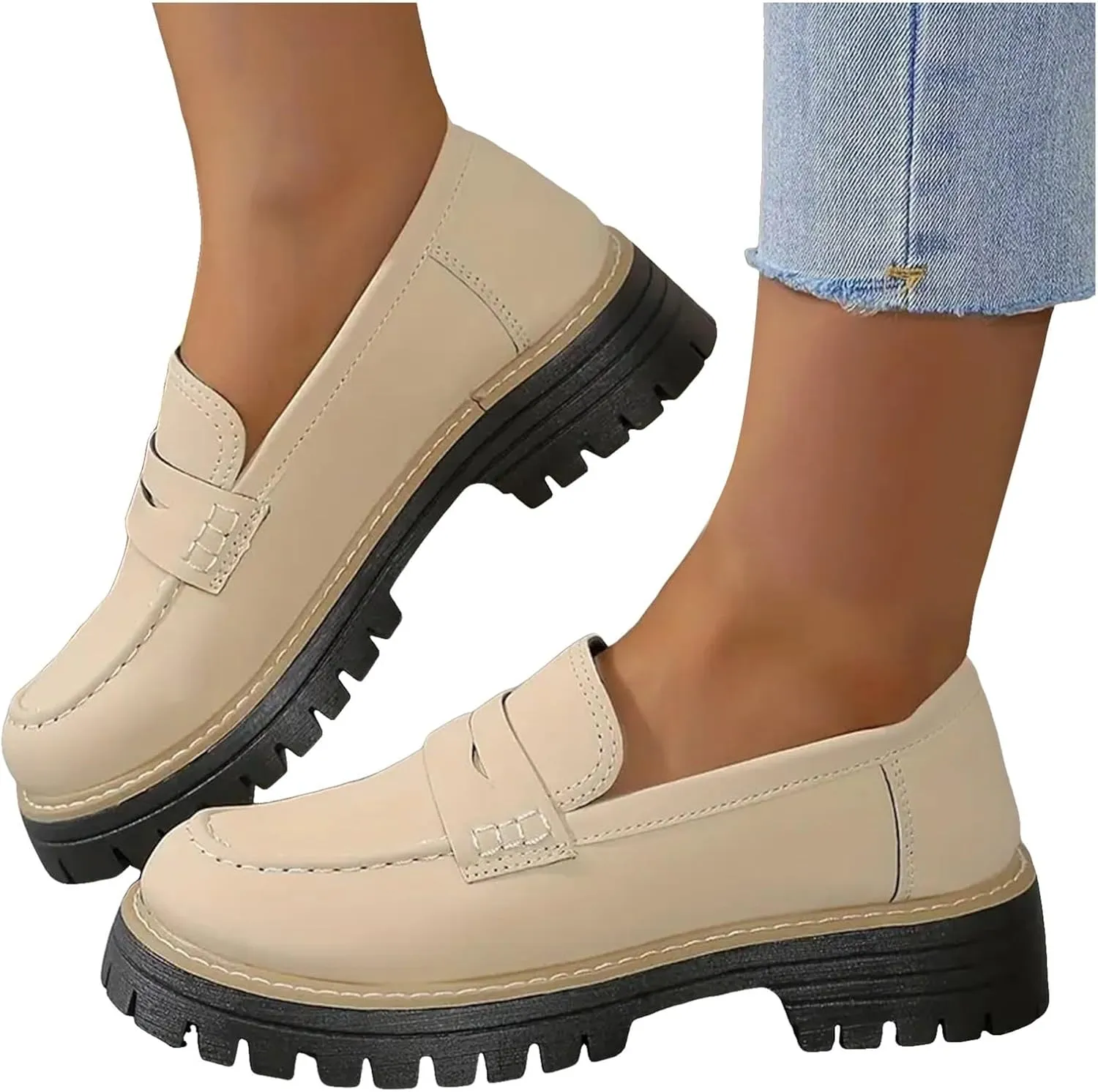 Orthoture-Orthopedic Platform Loafers Orthoture Womens Shoes Womens Loafers Comfortable Slip On Comfort Casual Fashion