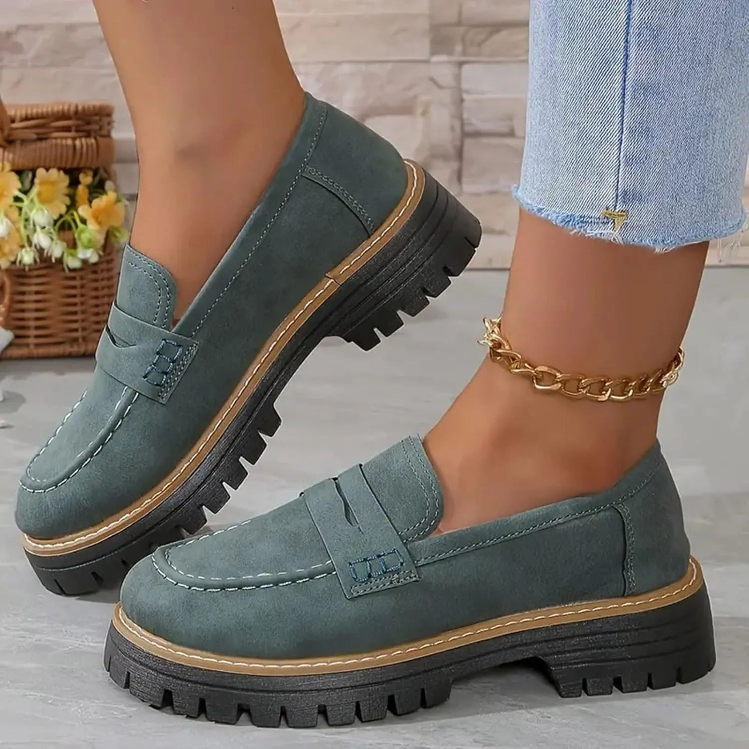 Orthoture-Orthopedic Platform Loafers Orthoture Womens Shoes Womens Loafers Comfortable Slip On Comfort Casual Fashion