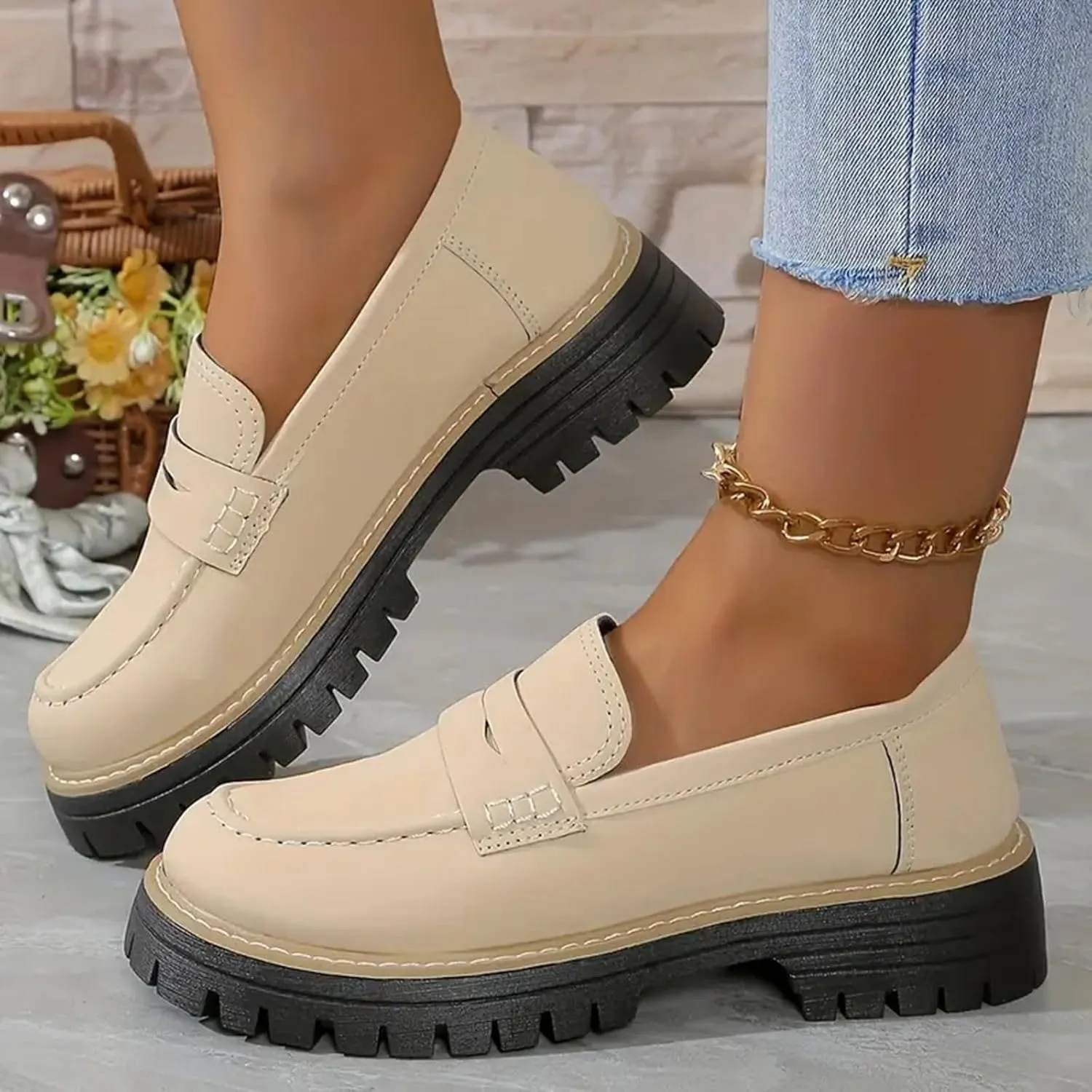 Orthoture-Orthopedic Platform Loafers Orthoture Womens Shoes Womens Loafers Comfortable Slip On Comfort Casual Fashion