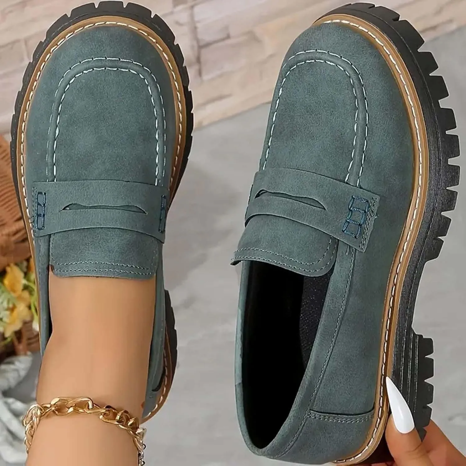 Orthoture-Orthopedic Platform Loafers Orthoture Womens Shoes Womens Loafers Comfortable Slip On Comfort Casual Fashion