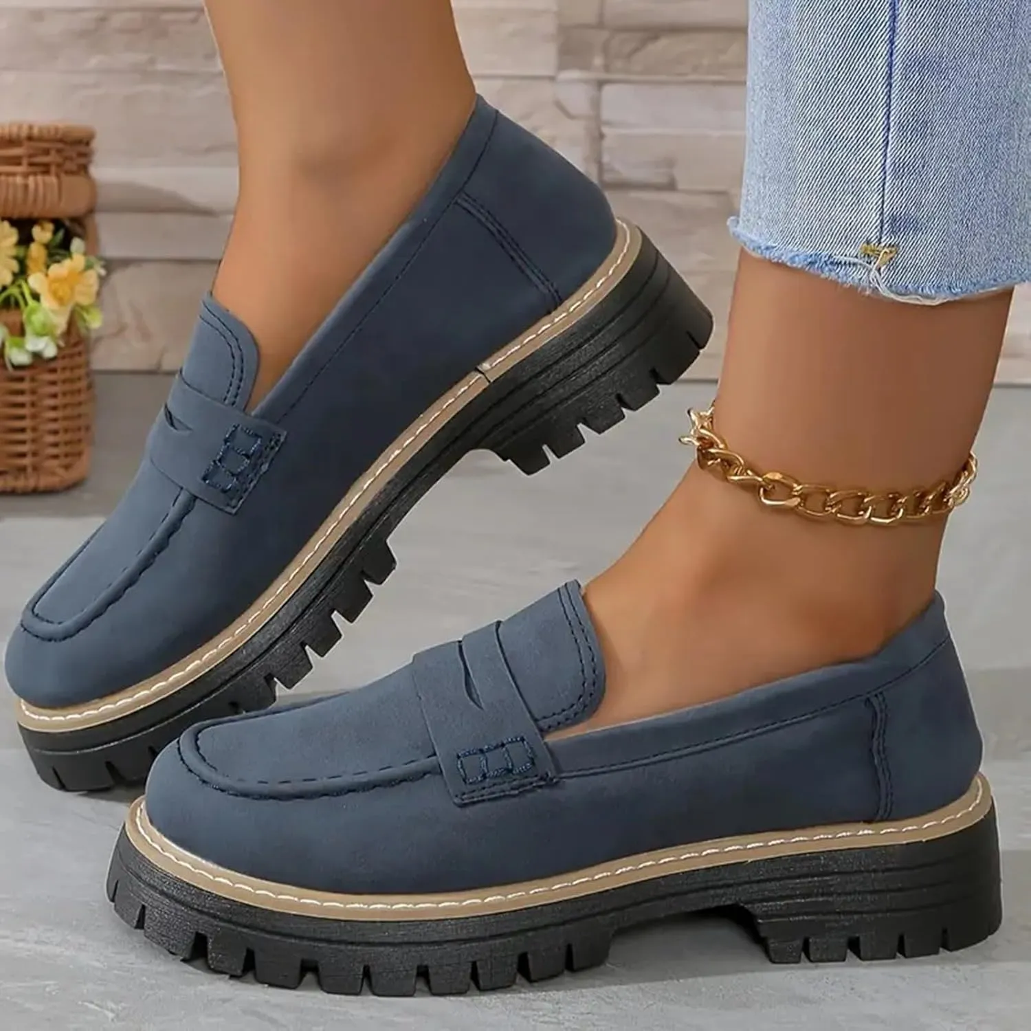 Orthoture Womens Shoes Orthoture Orthopedic Platform Loafers Womens Loafers Comfortable Slip on Comfort Casual Fashion