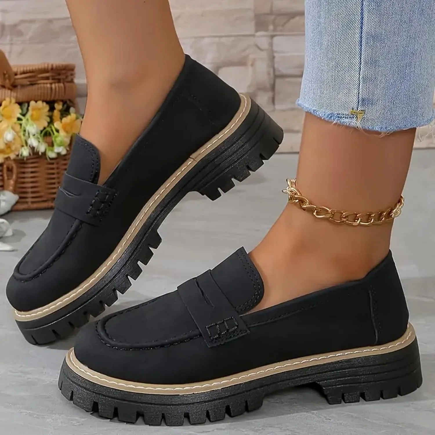 Orthoture Womens Shoes Orthoture Orthopedic Platform Loafers Womens Loafers Comfortable Slip on Comfort Casual Fashion