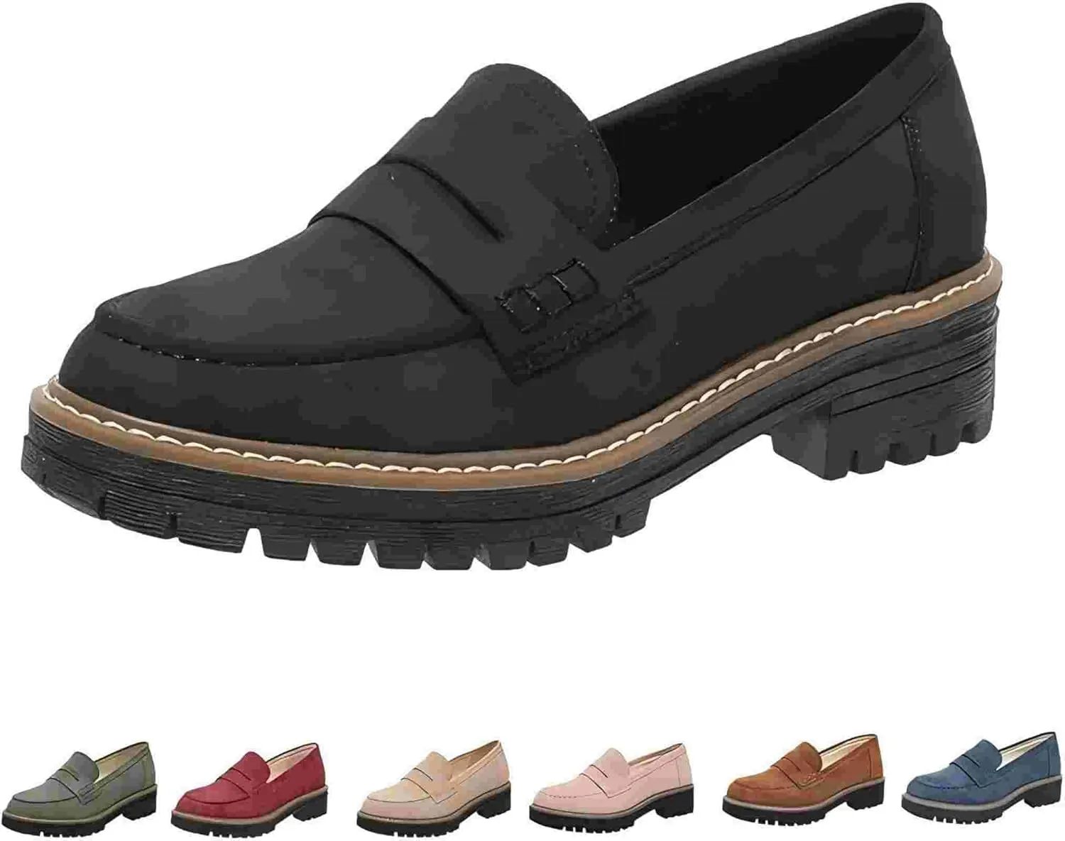 Orthoture Womens Shoes Orthoture Orthopedic Platform Loafers Womens Loafers Comfortable Slip on Comfort Casual Fashion